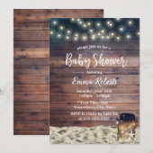 Rustic Beach Starfish Mason Jar Baby shower Kaart (Voorkant / Achterkant)