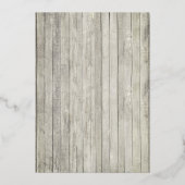 Rustic Beach String Lights Gold Foil Wedding Folie Uitnodiging (Achterkant)