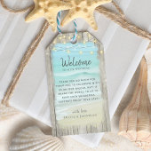Rustic Beach String Lights Weddenschap Welkom Cadeaulabel
