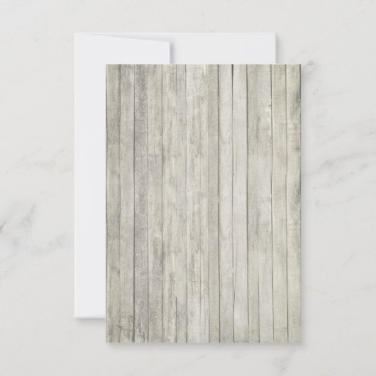 Rustic Beach String Lights Wood Weddenschap RSVP (Achterkant)