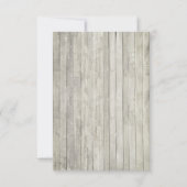 Rustic Beach String Lights Wood Weddenschap RSVP Kaartje (Achterkant)