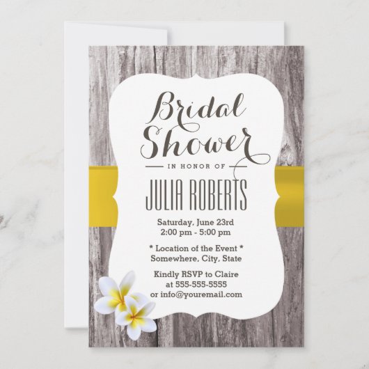 Rustic Beach Summer Floral Vrijgezellenfeest Kaart (Voorkant)