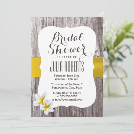 Rustic Beach Summer Floral Vrijgezellenfeest Kaart (Staand voorkant)