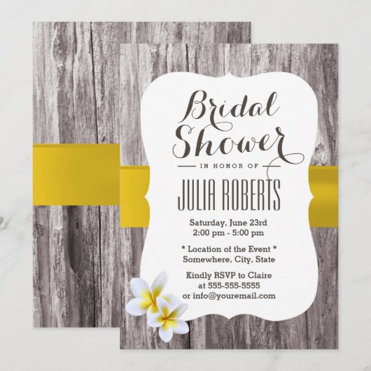 Rustic Beach Summer Floral Vrijgezellenfeest Kaart (Voorkant / Achterkant)