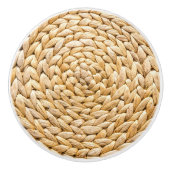 Rustic Beach Tropical Island Geweven Wicker Keramische Knop (Voorkant)