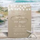 Rustic Beach Wedding Hearts in de Zand Summer Kaart