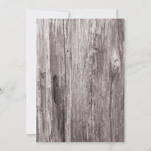 Rustic Beach Wedding Starfish Driftwood Kaart (Achterkant)