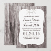 Rustic Beach Wedding Starfish Driftwood Kaart (Voorkant / Achterkant)