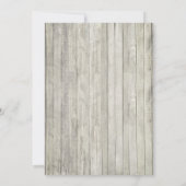 Rustic Beach Wood String Lights Waves Weddenschap Kaart (Achterkant)