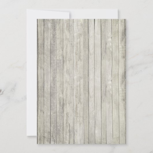 Rustic Beach Wood String Lights Waves Weddenschap Kaart (Achterkant)