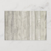 Rustic Beach Wood String Lights Wedding Reception Informatiekaartje (Achterkant)