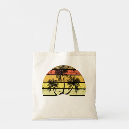 Rustic Beach Zonsondergangen Tote Bag (Achterkant)