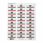 Rustic Bear & Red Plaid Woods Trouwfeest Uitnodigi Etiket (Full Sheet)