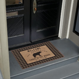 Rustic Bear Welkomhuisje in de bossen familienaam Deurmat
