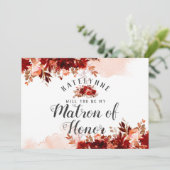 Rustic Beauty be My Matron of Honor proposal Kaart (Staand voorkant)
