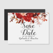 Rustic Beauty Floral Border Boho Save the Date (Voorkant / Achterkant)
