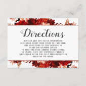 Rustic Beauty Floral ingelijst Bruiloft Routebesch Informatiekaartje (Voorkant)