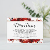 Rustic Beauty Floral ingelijst Bruiloft Routebesch Informatiekaartje (Staand voorkant)