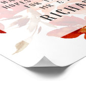 Rustic Beauty Floral Onderteken ons Guestbook Poster (Hoek)