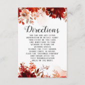 Rustic Beauty Floral Waterverf Bruiloft Routebesch Informatiekaartje (Voorkant)