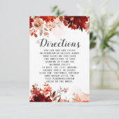Rustic Beauty Floral Waterverf Bruiloft Routebesch Informatiekaartje (Staand voorkant)