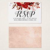 Rustic Beauty Wedding Website RSVP Insert Kaarten Visitekaartje (Voorkant /achterkant)