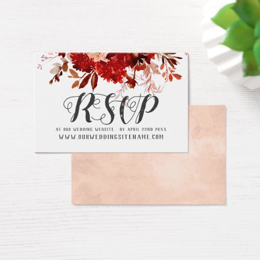 Rustic Beauty Wedding Website RSVP Insert Kaarten Visitekaartje (Bureau)