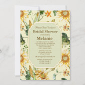 Rustic Beauty Zonnebloem Botanisch Vrijgezellenfee Kaart (Voorkant)