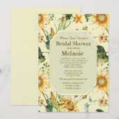 Rustic Beauty Zonnebloem Botanisch Vrijgezellenfee Kaart (Voorkant / Achterkant)