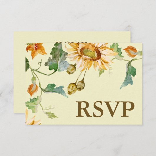 Rustic Beauty Zonnebloem Botanische RSVP (Voorkant / Achterkant)