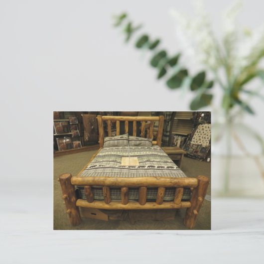 Rustic Bed Briefkaart (Staand voorkant)