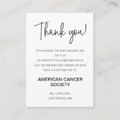 Rustic bedankt dat je doneert aan liefdadigheidsbr plaatskaartje (Voorkant)