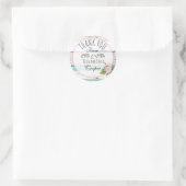 Rustic Bedankt Floral Wedding Sticker (Tas)