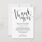 Rustic bedankt voor je kaartje bruiloft kaart (Voorkant)