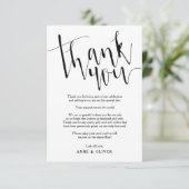 Rustic bedankt voor je kaartje bruiloft kaart (Staand voorkant)