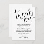 Rustic bedankt voor je kaartje bruiloft kaart (Voorkant / Achterkant)