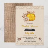 Rustic, bedoeld om een uitnodiging voor een douche (Voorkant / Achterkant)