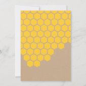 Rustic Bee 1e verjaardagsfeest uitnodiging (Achterkant)