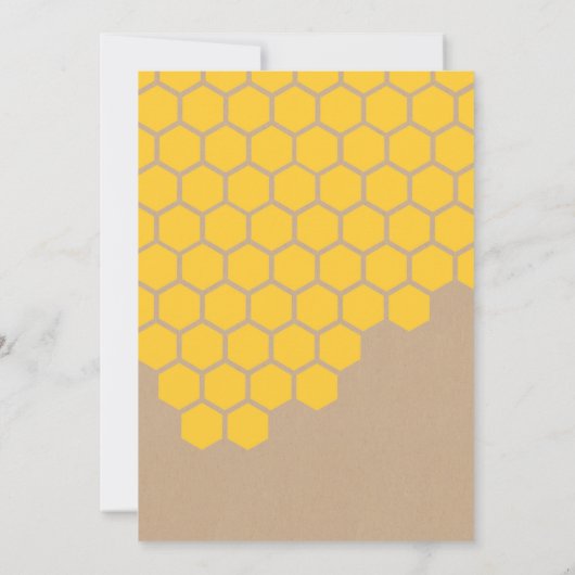 Rustic Bee 1e verjaardagsfeest uitnodiging (Achterkant)