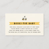 Rustic Bee Baby shower Boeken voor Baby Informatiekaartje (Voorkant)