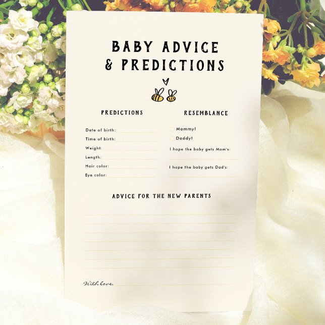 Rustic Bee Baby Voorspellingen & Advies Spel (Creator heeft geüpload)