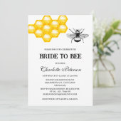 Rustic Bee Thmed Vrijgezellenfeest Kaart (Staand voorkant)