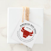 Rustic Beef Jerky Label met Bull Silhouette (In situ)