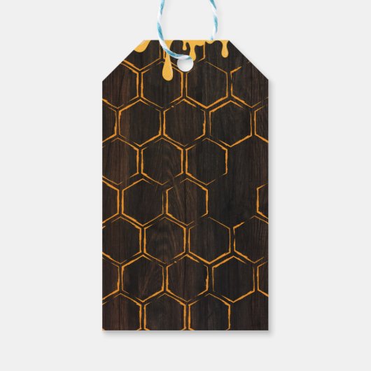 Rustic Beehive Honeybees Baby shower Cadeaulabel (Achterkant)