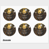 Rustic Beehive Honeybees Baby shower Ronde Sticker (Vel)