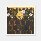 Rustic Beehive Honeybees Baby shower Servet (Voorkant)