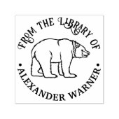 Rustic Beer #6 Ronde Bibliotheek Boeknaam Zelfinktende Stempel (Design)