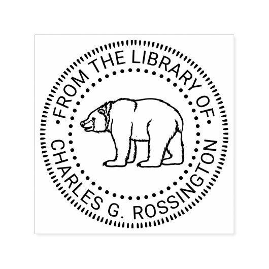 Rustic Beer #6B Ronde Bibliotheek Boeknaam Zelfinktende Stempel (Design)