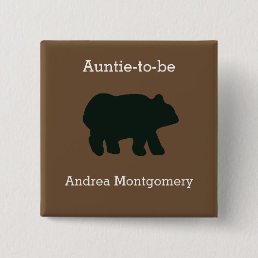 Rustic Beer Aangepaste Knop Naamlabel Vierkante Button 5,1 Cm (Voorkant)