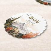 Rustic Beer Adventure "Oh Boy" Baby shower Kartonnen Onderzetters (Gekanteld)